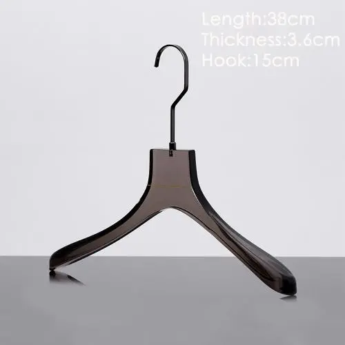Factory direct clothing brand hangers custom transparent acrylic crystal clothes hanging plexiglass display rack wholesale Factory direct clothing brand hangers custom transparent acrylic crystal clothes hanging plexiglass display rack wholesale