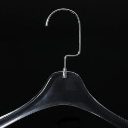 Plastic hardware transparent acrylic hanger children's clothing plexiglass display stand high-end crystal clothing hanger wholesale