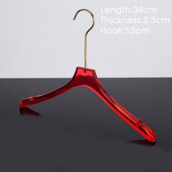 Transparent red clothing hanger Transparent crystal hanger for wedding dress Wholesale acrylic clothes hanger