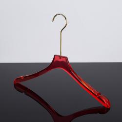 Transparent red clothing hanger Transparent crystal hanger for wedding dress Wholesale acrylic clothes hanger