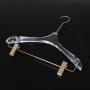 Factory direct sale crystal transparent clothing hanger acrylic transparent color hanger with clip can be customized Factory direct sale crystal transparent clothing hanger acrylic transparent color hanger with clip can be customized
