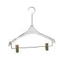 Factory direct sale crystal transparent clothing hanger acrylic transparent color hanger with clip can be customized