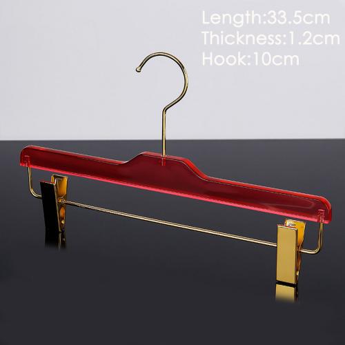 Custom-made transparent red clothing hanger Hotel special transparent crystal hanger Wholesale acrylic clothes hanger