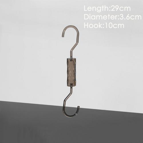 Factory custom multi-purpose transparent black S-shaped hook crystal S hook creative hanger bedroom double-headed clothes hook