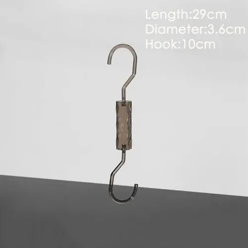 Factory custom multi-purpose transparent black S-shaped hook crystal S hook creative hanger bedroom double-headed clothes hook