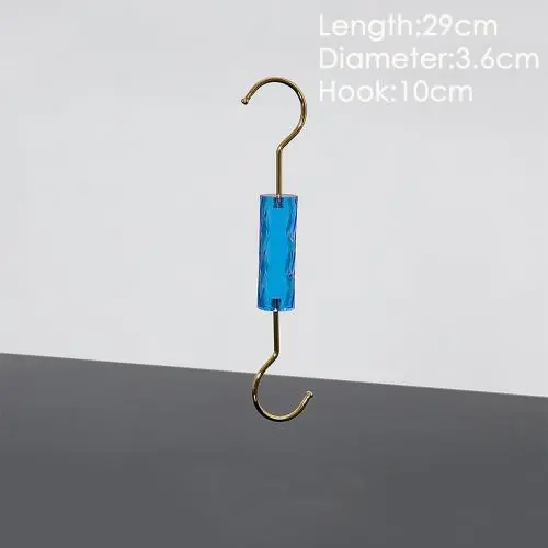 Factory wholesale custom acrylic hanger blue crystal transparent double head transparent crystal jewelry display rack hanger Factory wholesale custom acrylic hanger blue crystal transparent double head transparent crystal jewelry display rack hanger