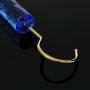 Factory wholesale custom acrylic hanger blue crystal transparent double head transparent crystal jewelry display rack hanger