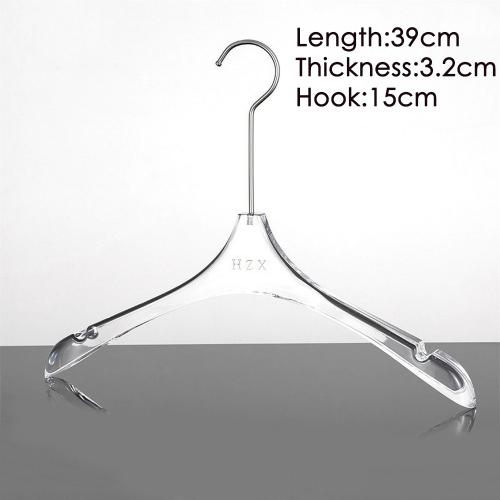 Transparent acrylic crystal hanger plexiglass display stand high-end clothing hanger crystal transparent clothing support