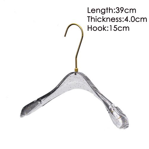 Factory wholesale hook not broken teeth 360°rotating acrylic hanger crystal transparent hanger clothing store customization