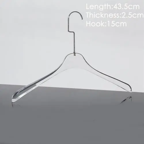 Factory direct sale transparent acrylic crystal hanger can be processed without trace transparent clothing store boys and girls clothes hangers