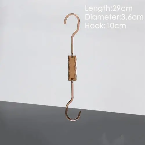 Multi-purpose S-shaped hook transparent brown crystal S-hook creative clothes hanger coat hook support customized processing Multi-purpose S-shaped hook transparent brown crystal S-hook creative clothes hanger coat hook support customized processing