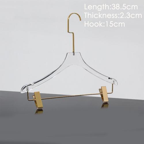 Factory direct sale crystal transparent garment hanger acrylic transparent color hanger pants clip high-end wedding dress hanger custom