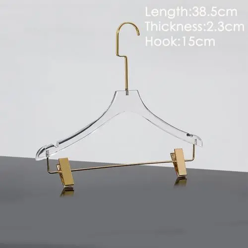 Factory direct sale crystal transparent garment hanger acrylic transparent color hanger pants clip high-end wedding dress hanger custom Factory direct sale crystal transparent garment hanger acrylic transparent color hanger pants clip high-end wedding dress hanger custom