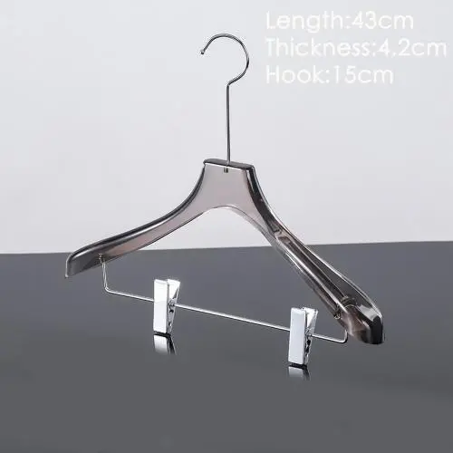 Acrylic transparent hanger Transparent black high-end hanger To map processing square head acrylic pants hanger wholesale Acrylic transparent hanger Transparent black high-end hanger To map processing square head acrylic pants hanger wholesale