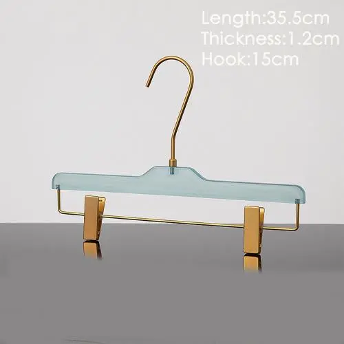 Factory custom transparent crystal hanger acrylic pants rack custom high-end hotel clothing store clothes hanging custom logo Factory custom transparent crystal hanger acrylic pants rack custom high-end hotel clothing store clothes hanging custom logo