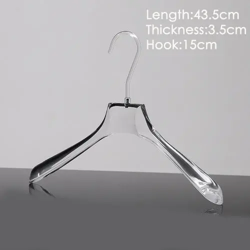 Factory wholesale high-end clothing store clothes hang clothing store plexiglass custom hangers clothes support acrylic hangers