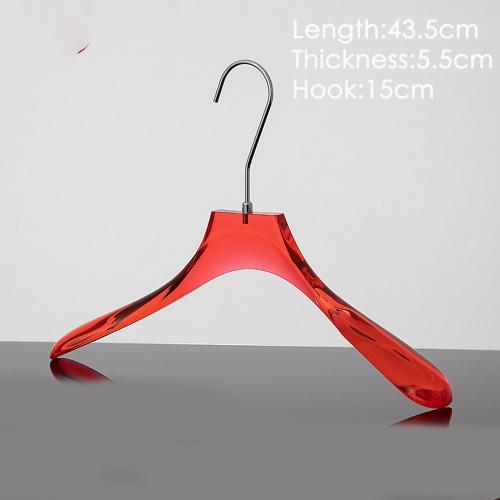 Non-marking high-end hanger red crystal transparent clothes support for wedding dress shop can be customized direct sale acrylic