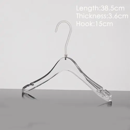 Factory direct sales of high-end acrylic hangers, household clothing stores, crystal transparent hangers, bridal shops, seamless clothes hooks Factory direct sales of high-end acrylic hangers, household clothing stores, crystal transparent hangers, bridal shops, seamless clothes hooks