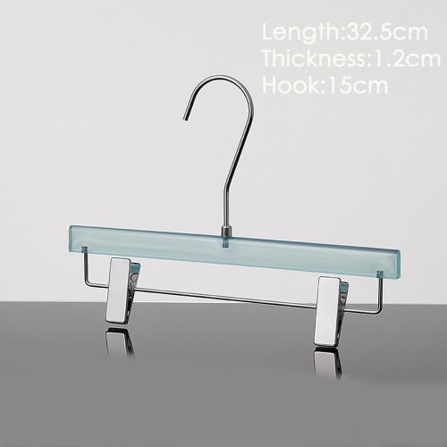 Pants rack clothing store transparent hanger acrylic pants rack household crystal women's clothing hanger custom high-end hotel pants rack