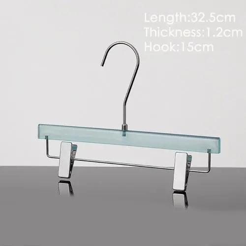 Pants rack clothing store transparent hanger acrylic pants rack household crystal women's clothing hanger custom high-end hotel pants rack