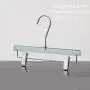 Pants rack clothing store transparent hanger acrylic pants rack household crystal women's clothing hanger custom high-end hotel pants rack