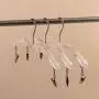 Acrylic underwear hanger clothing store transparent crystal hanger plexiglass bra rack inner hanger panty clip silver hook Acrylic underwear hanger clothing store transparent crystal hanger plexiglass bra rack inner hanger panty clip silver hook