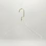 Luxury clear Acrylic Transparent Clothes hanger with clear plastic hangers gold hooks