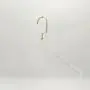 Luxury clear Acrylic Transparent Clothes hanger with clear plastic hangers gold hooks