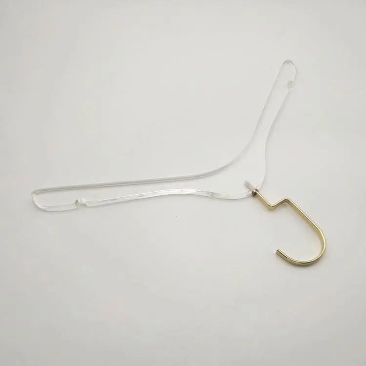 Luxury clear Acrylic Transparent Clothes hanger with clear plastic