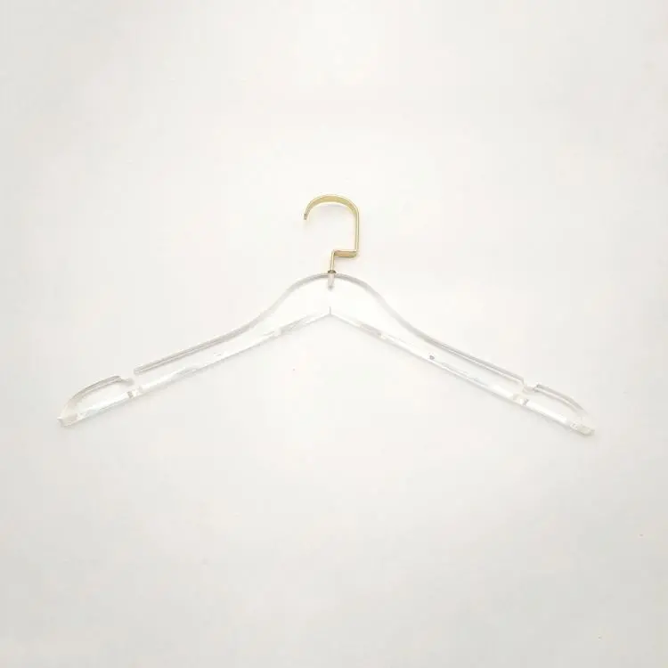 DesignStyles Clear Acrylic Clothes Hangers w/Hanging Clips - 10 Pk