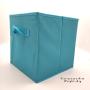 large capacity collapsible non woven cardboard drawer storage boxes with grommet non woven fabric Blue Storage Box