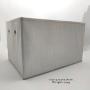 Premium large capacity collapsible non woven cardboard drawer storage boxes with grommet non woven fabric Grey Storage Box