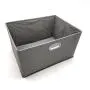 Premium large capacity collapsible non woven cardboard drawer storage boxes with grommet non woven fabric Grey Storage Box Premium large capacity collapsible non woven cardboard drawer storage boxes with grommet non woven fabric Grey Storage Box