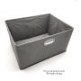 Premium large capacity collapsible non woven cardboard drawer storage boxes with grommet non woven fabric Grey Storage Box