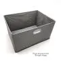 Premium large capacity collapsible non woven cardboard drawer storage boxes with grommet non woven fabric Grey Storage Box Premium large capacity collapsible non woven cardboard drawer storage boxes with grommet non woven fabric Grey Storage Box
