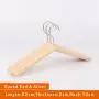 Unfinished Natural Solid Wooden Clothes Hangers Wood Suit Coat Jacket Hanger with Extra Smoothly Cut Notches and Bar - 360°Stronger Rotatable Hook,32cm 2cm thickness kid hanger, 3packs