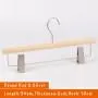 Unfinished Natural Solid Wooden Clothes Hangers Wood Pants Skirt Hanger with Stainless Steel Clips and Bar - 360°Stronger Rotatable Hook,34cm 2cm thickness kid Pants hanger, 1packs Unfinished Natural Solid Wooden Clothes Hangers Wood Pants Skirt Hanger with Stainless Steel Clips and Bar - 360°Stronger Rotatable Hook,34cm 2cm thickness kid Pants hanger, 1packs