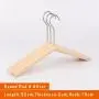 Unfinished Natural Solid Wooden Clothes Hangers Wood Suit Coat Jacket Hanger with Extra Smoothly Cut Notches and Bar - 360°Stronger Rotatable Hook,32cm 2cm thickness kid hanger, 3packs