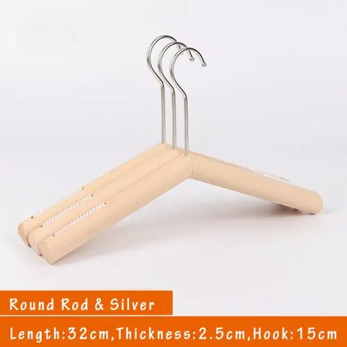 Unfinished Natural Solid Wooden Clothes Hangers Wood Suit Coat Jacket Hanger with Extra Smoothly Cut Notches and Bar - 360°Stronger Rotatable Hook,32cm 2.5cm thickness kid hanger, 3packs, with anti-slip silicone insert Unfinished Natural Solid Wooden Clothes Hangers Wood Suit Coat Jacket Hanger with Extra Smoothly Cut Notches and Bar - 360°Stronger Rotatable Hook,32cm 2.5cm thickness kid hanger, 3packs, with anti-slip silicone insert