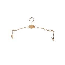 Space Saving Aluminum Hangers Aluminum Alloy Lady and Children Clothes Hanging Dry And Wet Clothes Support Household Clothes Hangers with Clip Shirt Hangers ( Color : Golden, Size : 29x23.5cm )