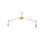 Space Saving Aluminum Hangers Aluminum Alloy Lady and Children Clothes Hanging Dry And Wet Clothes Support Household Clothes Hangers with Clip Shirt Hangers ( Color : Golden, Size : 29x23.5cm )