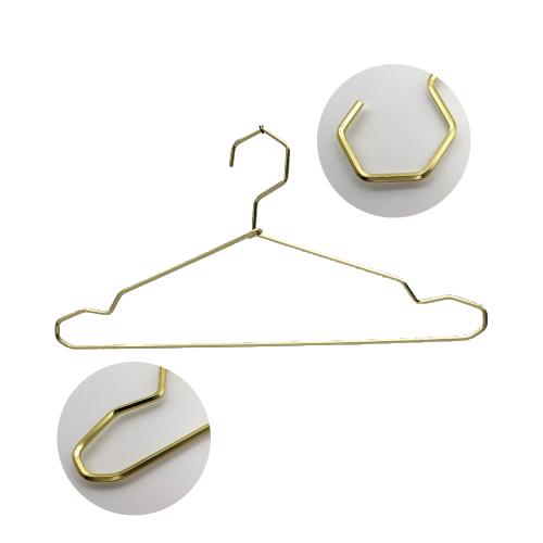 High Quality Hexagon Aluminum Hangers,  Golden Aluminum alloy Heavy Duty Wire Clothes Hangers