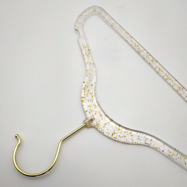 1pc Plastic Coat Hanger Heavy Duty Glitter Powder Design Clothes