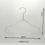 Plastic Hangers Light-Weight Clothes Hangers with golden sparkle star transparent base for kid