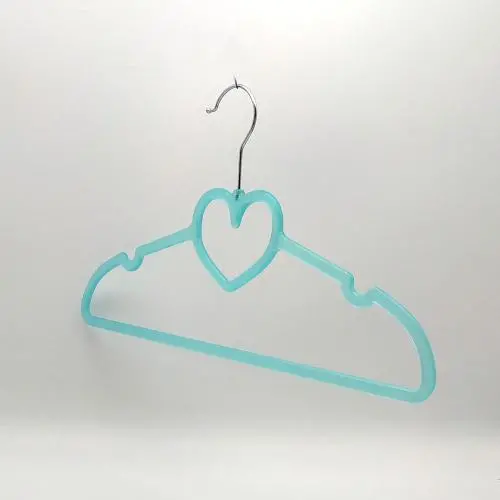 Plastic Hangers Light-Weight Clothes Hangers with skyblue with love star for adult Plastic Hangers Light-Weight Clothes Hangers with skyblue with love star for adult