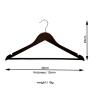 Cheap Beautiful high Quality  Wooden Hangers Premium Solid Suit Coats Pants Hangers for Gentleman - Walnut Color, No slip, Thickness 12mm/0.5inch