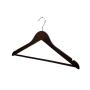 Cheap Beautiful high Quality  Wooden Hangers Premium Solid Suit Coats Pants Hangers for Gentleman - Walnut Color, No slip, Thickness 12mm/0.5inch