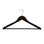 Cheap Beautiful high Quality  Wooden Hangers Premium Solid Suit Coats Pants Hangers for Gentleman - Walnut Color, No slip, Thickness 12mm/0.5inch