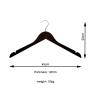 Cheap Beautiful high Quality  Wooden Hangers Premium Solid Suit Coats Hangers for Gentleman - Walnut Color, No slip, Thickness 12mm/0.5inch