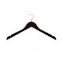 Cheap Beautiful high Quality  Wooden Hangers Premium Solid Suit Coats Hangers for Gentleman - Walnut Color, No slip, Thickness 12mm/0.5inch